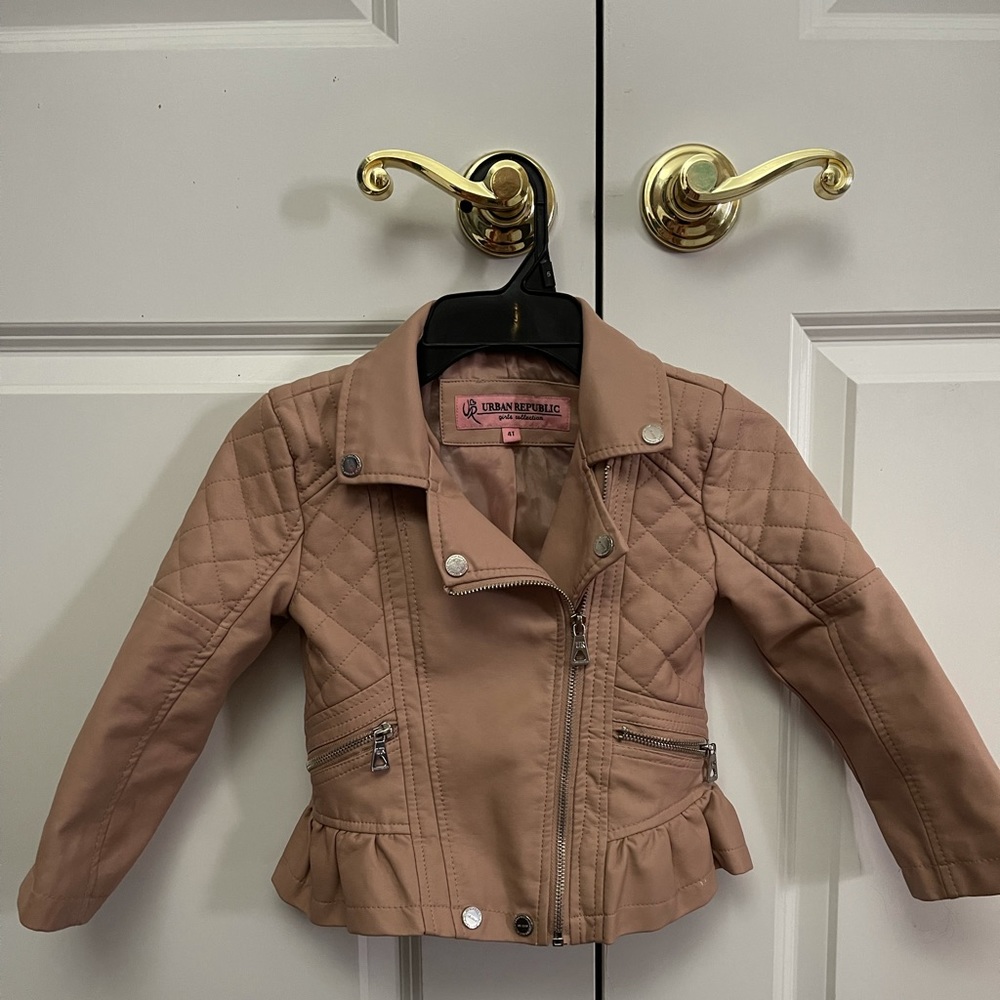 Girls Faux Leather Jacket